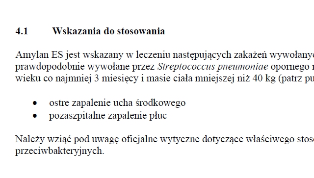 wskazania wg chpl